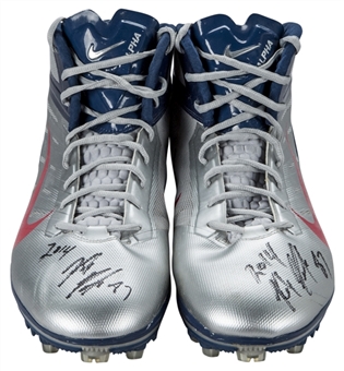 2012-13-Style Rob Gronkowski Signed Nike Cleats (PSA/DNA & MEARS)